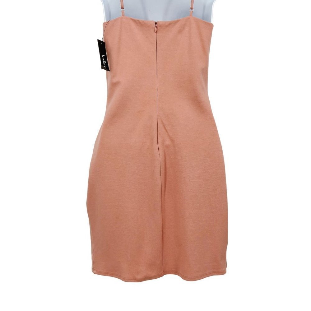 Lulus Drinks On Me Mauve Pink Sleeveless Pleated Bodycon Mini Dress Small - Picture 8 of 10